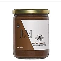 Vista 31 de JEM Organics Cashew Cardamom Sprouted Almond Nut Butter, Organic, All Natural,Gluten-Free, Vegan, Paleo, Keto Snack, 16 oz Jar, Single Pack