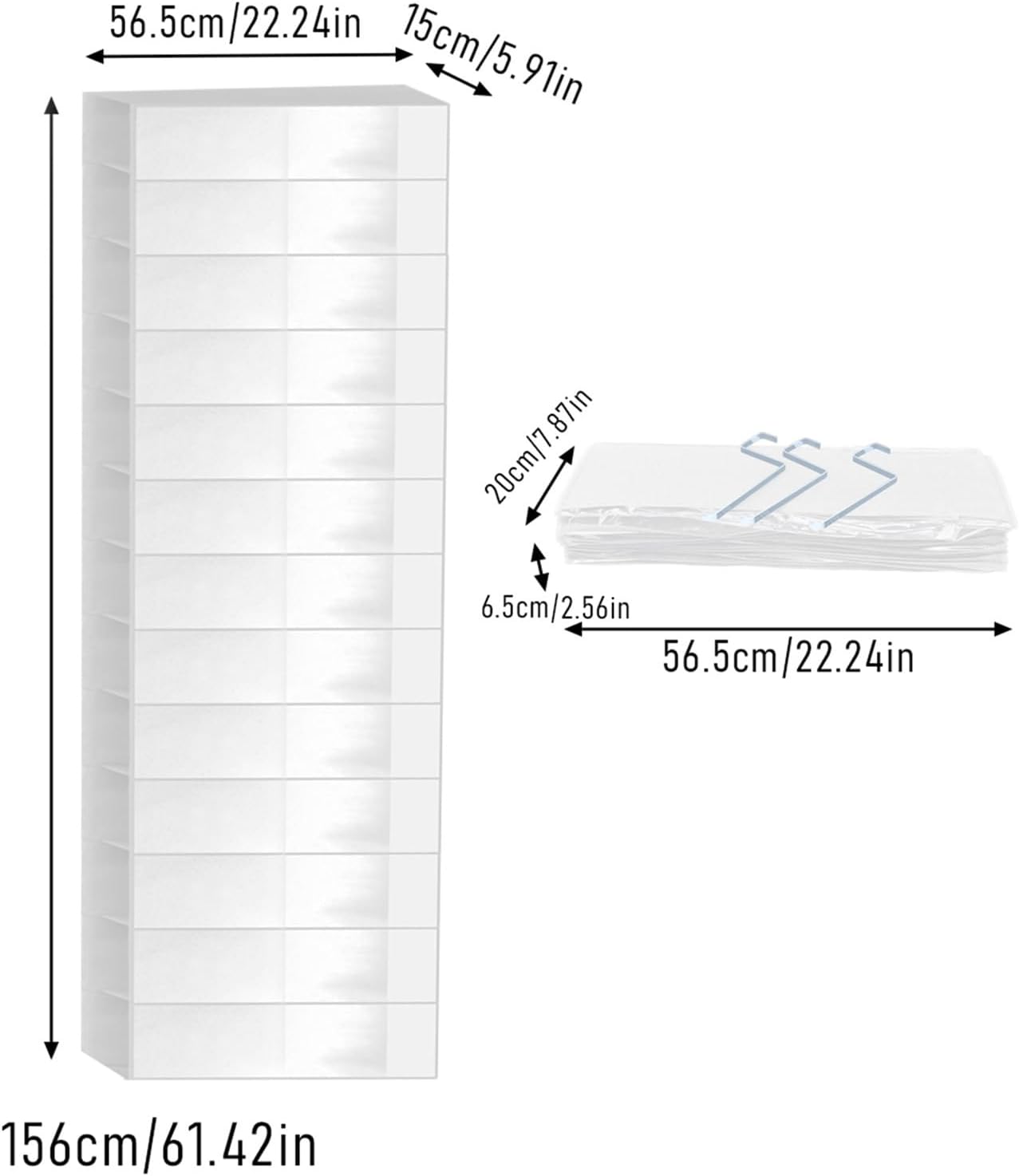 26-Pocket Over The Door Shoe Organizer - Clear Foldable Hanging Rack, Storage Solution For Sneakers Boots High Heels | Door Mounted Shoe Shelf For Bedroom Closet Home Organisation