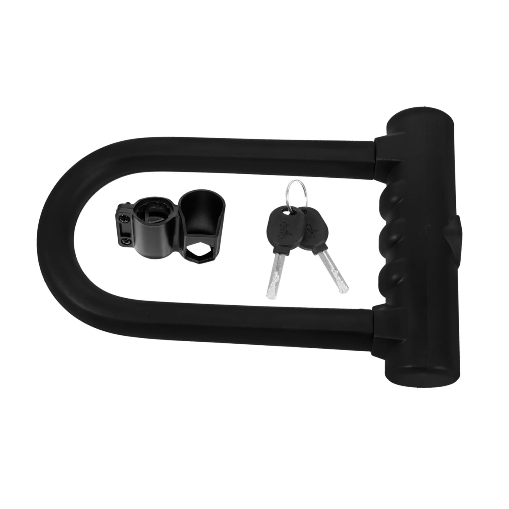 Antivol de Vélo en U Noir en Silicone et Fer, Double Ouverture | Anti-coupe, Haute Résistance, Sécurité Maximale, Protection Fiable, Format Compact pour Vélo et Moto