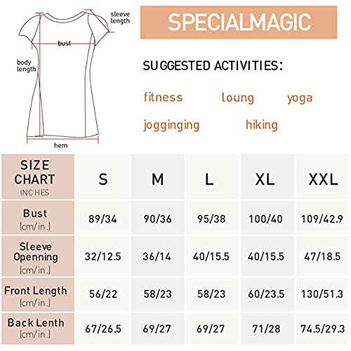 SPECIALMAGIC Yogabops voor dames, loose gym, hardlopen, ontspannen T-shirt, activewear, baggy, ultra zacht, atletisch, sporttops voor vrouwen - Image 8