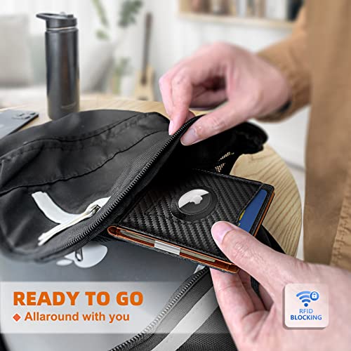 Ks Mens Wallet For Airtag Or Standard Use, Slim Front Pocket Wallet Money Clip 11 Cards Rfid Blocking,No Hole #TOP5