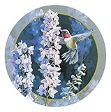 Thirstystone Stoneware Coaster Set, Hummer in Delphiniums