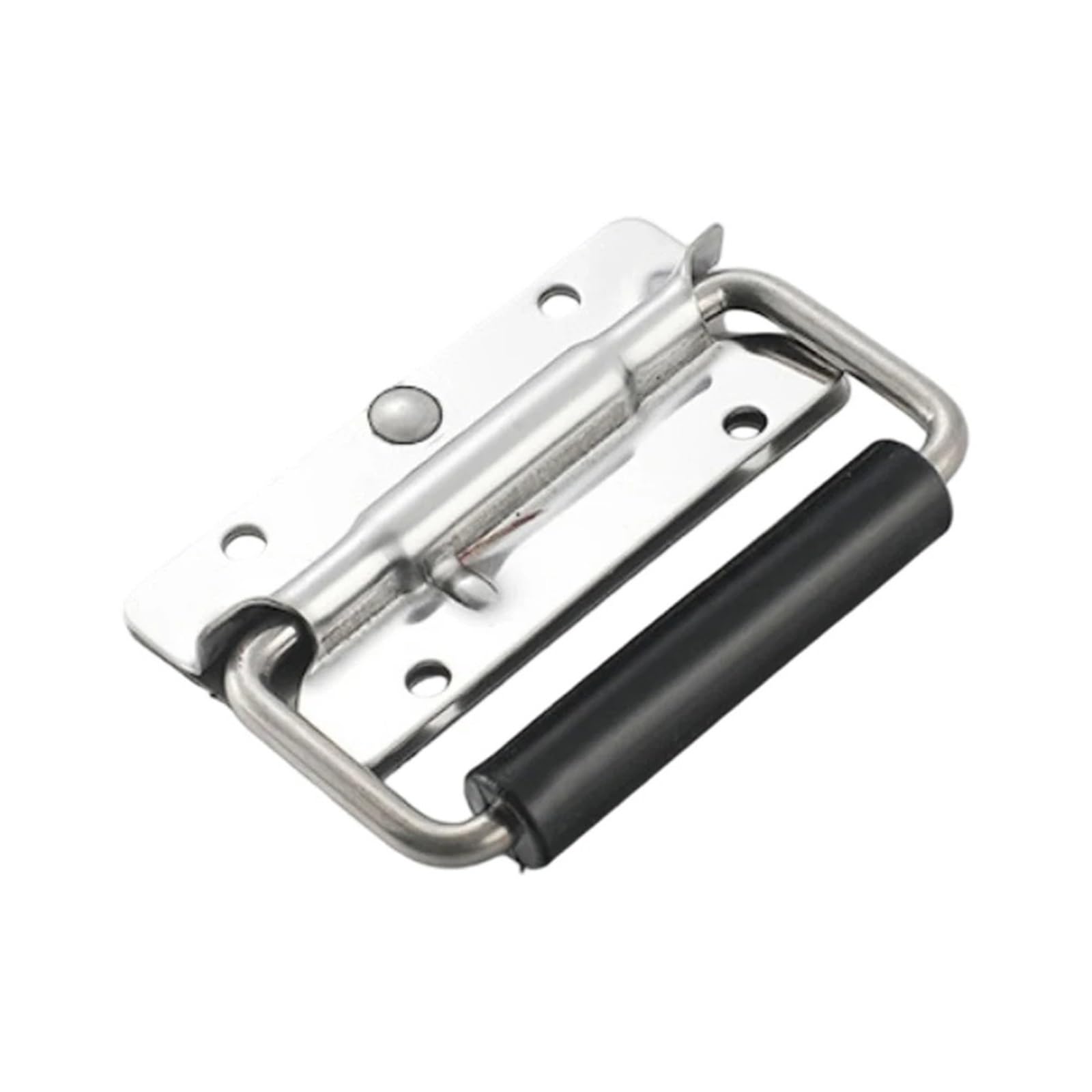 Cqahdsevf One Color Folding Metal Chest Handles, 304 Stainless Steel Spring Pull Handle Automatic Rebound 2 Pcs 100-140Mm For Toolboxes(120Mm)