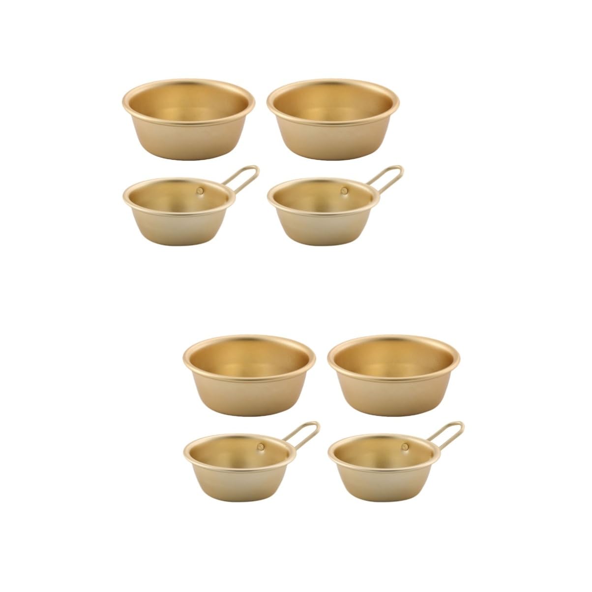 Alipis 2 Juegos Cuenco De Aluminio Amarillo Lá Tazón De Frutas Mezclar Tazones De Almacenamiento Exquisitos Tazones De Vino Coreanos Exquisitos De Aluminio Golden 4 Uds * 2