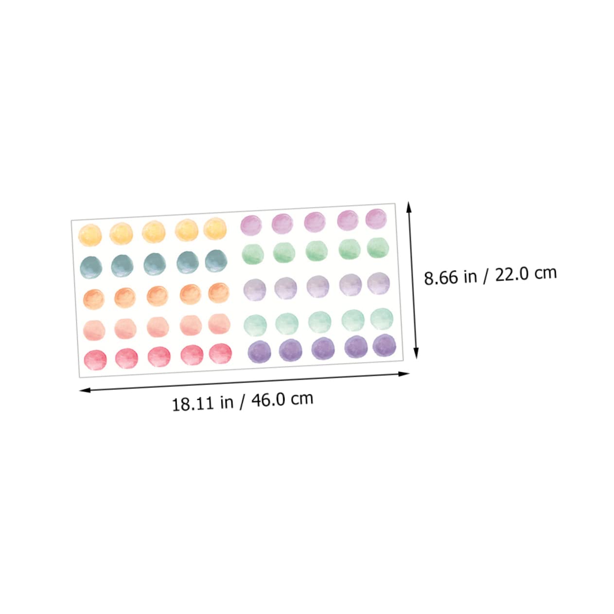 3fogli Adesivi Murali Colorati Pois Per Decorazioni Camera Dei Facili Da Applicare Design Perfetti Per Stanza Gioco