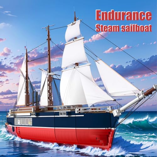 BDYDT Steam Sailboat Set Endurance Steam Sailor Mini Building Blocks Set(1687PCS) Building Set Model Toys Gifts for Kid and Adult,Interesting Gifts for Ship Enthusiasts