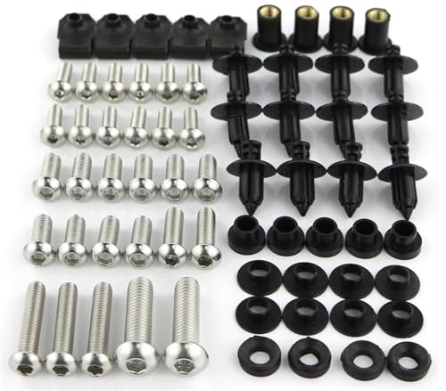 Kit complet de carénage pour GSXR 600 750 2008-2010 boulons clips d'origine silver