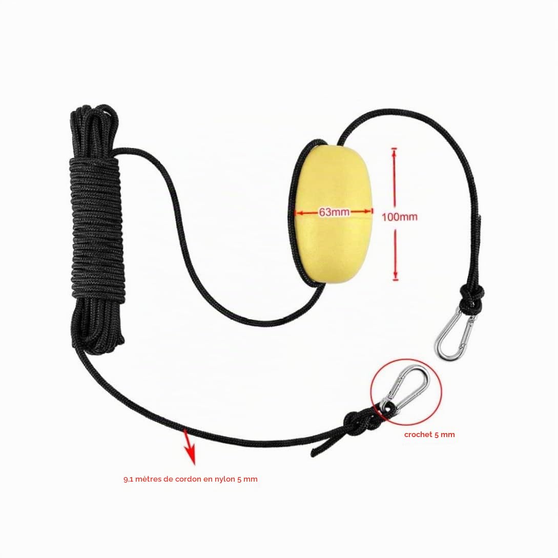 Drift Sock avec Harnais Bouée Ancre De Mer Pêcheurs À Ligne Pêche Drogue Bateau Ancres Ancre De Bateau Bouée Ancre Flottante pour Kayak Bateau 18 Pouces Orange