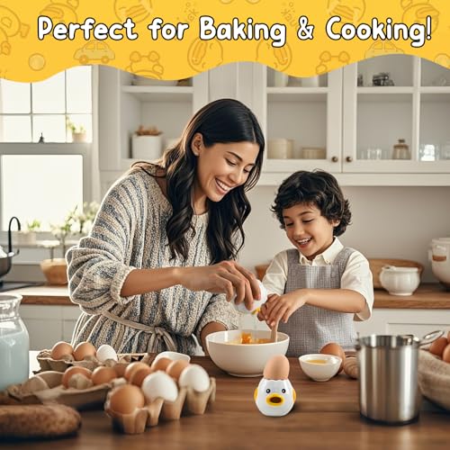 Cute Kitchen Gadgets【2 PCS】Egg Separator for Raw Eggs - Ceramic Egg White/Yolk Separator Tool, Baking Gifts for Women, Lovely Chicken Baking Supplies, Stuff, Accessories.
