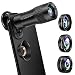 Phone Camera Lens, VPKID 4 in 1 Phone Lens Kit 14X Zoom Telephoto Lens with Telescope, 20X Macro Lens, 120°Wide Angle Lens, 198°Fisheye Lens Compatible with iPhone X XS Max 8 7 6S Plus Samsung Android
