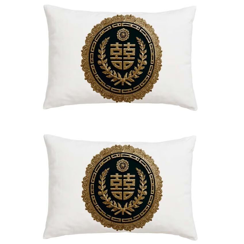 Housse coussin salon de jardin extérieur imperméable lin doré 60x90