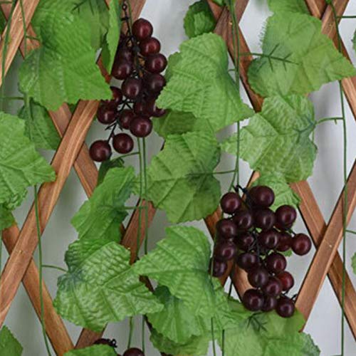 Artificial Grapes, 3 Bunches Of Fake Decorative Grapes Simulation Fruit With Artificial Vines Lifelike Leaves Hanging Ornaments For Wedding Home Party Garden Wall Fruit Wine Decor #TOP7