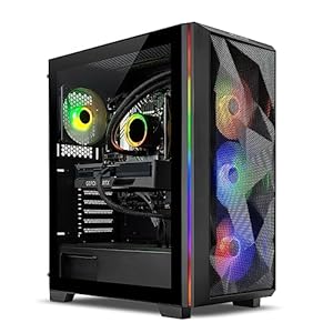 Skytech Chronos Gaming PC Desktop – Intel Core i7 12700F 2.1 GHz, NVIDIA RTX 4070, 1TB NVME SSD, 16GB DDR4 RAM 3200, 750W Gold PSU, 240mm AIO, 11AC Wi-Fi, Windows 11 Home 64-bit