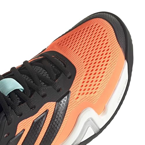 Image of adidas Mens Barricade 14 Tennis Sneakers Shoes - Black, Orange