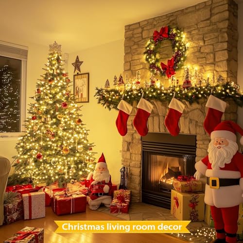 JMEXSUSS 200 LED 66ft Christmas String Lights Outdoor,Warm White Indoor Christmas Tree Lights Plug in,8 Modes Diwali Lights for Outside Bedroom,Classroom,Wedding,Party,and Home Decorations - Image 4