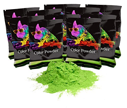 Holi Powder Green 10 Pack of 70 Grams Each