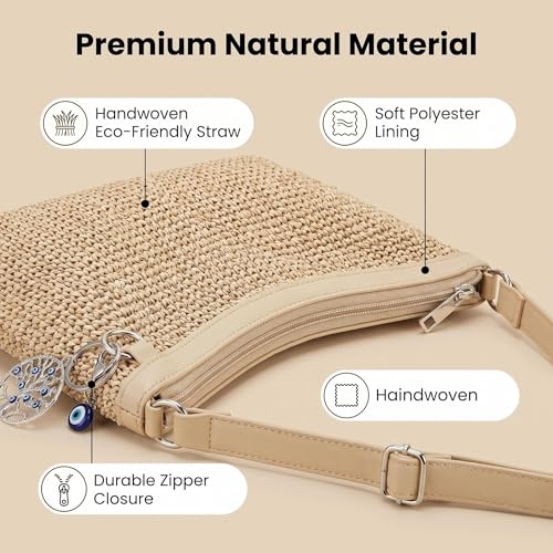 Bolso de playa de crochet para mujer, tote boho tejido miniatura 5