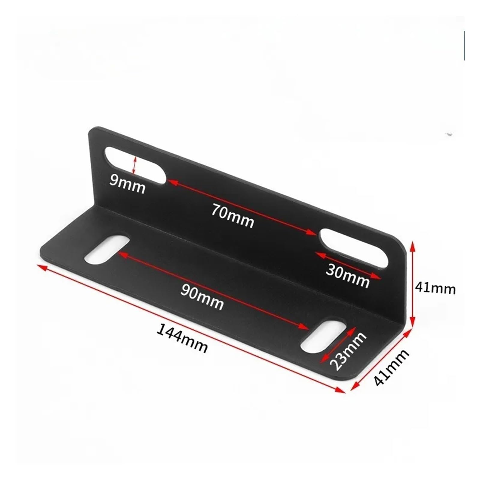 Staffe angolari regolabili a forma di L da 4 pezzi nere for mobili Adatto per il fissaggio e il supporto(4PC 80-150 T-hole)