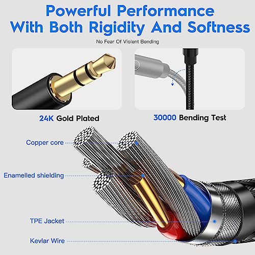 Cuteluding Audio Splitter Aux Splitter Kabel Kopfhörer Doppelstecker,3,5mm Stereo Klinke kopfhörer Adapter Kabel,Klinke Splitter kompatibel mit Kopfhörer,Tablet,PC,Tablet,Autoradio, Lautsprecher