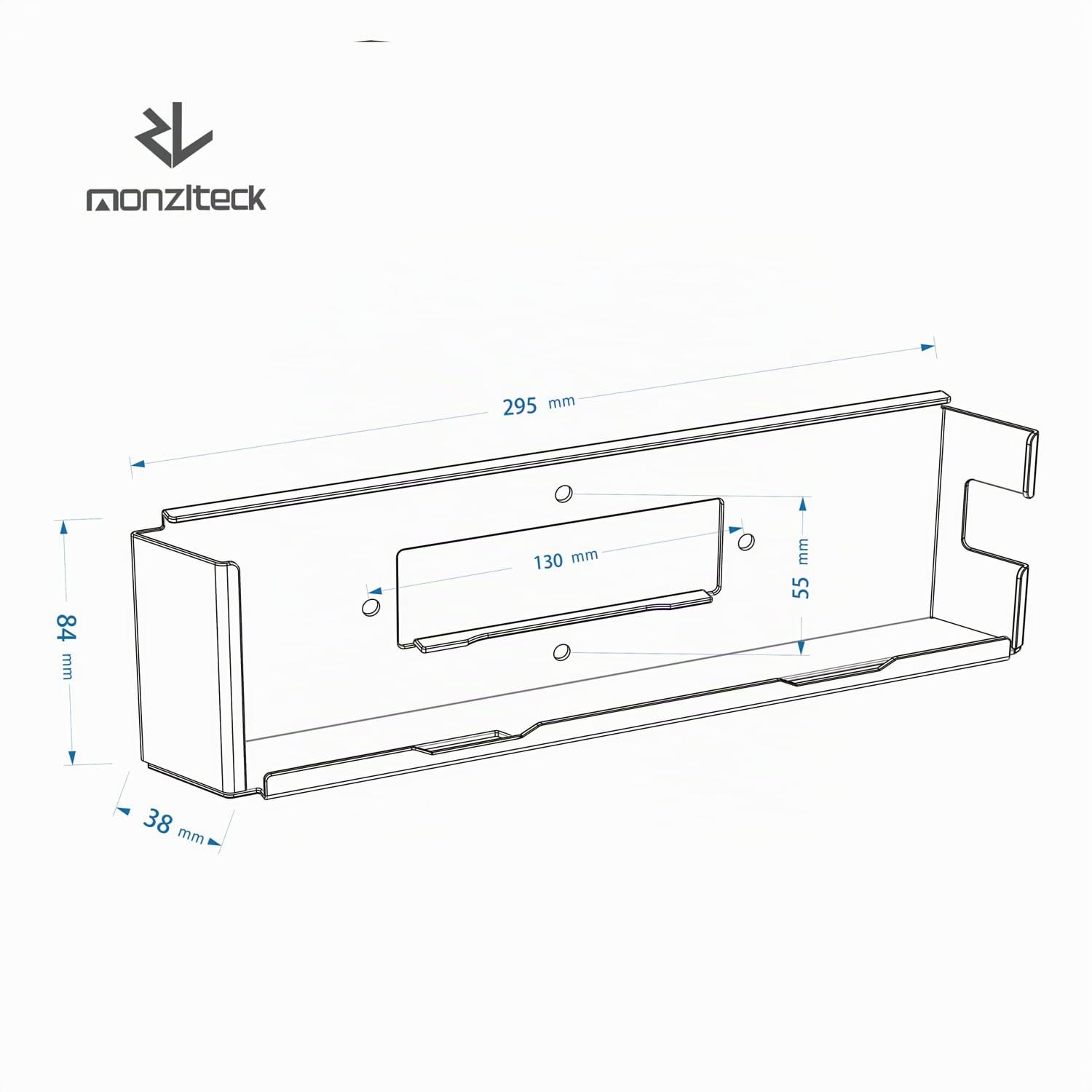 Monzlteck Soporte de Pared para PS4 Original (Modelo Antiguo), Cerca o detrás de la TV, Ahorra Espacio