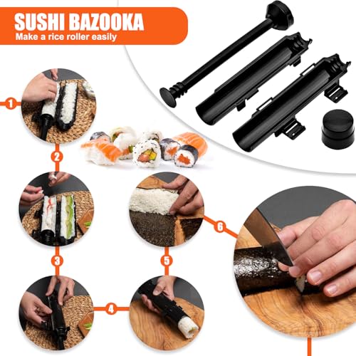 image for SmileTools Sushi Making Kit, Sushi Roller, Sushi Bazooka, Sushi Maker,