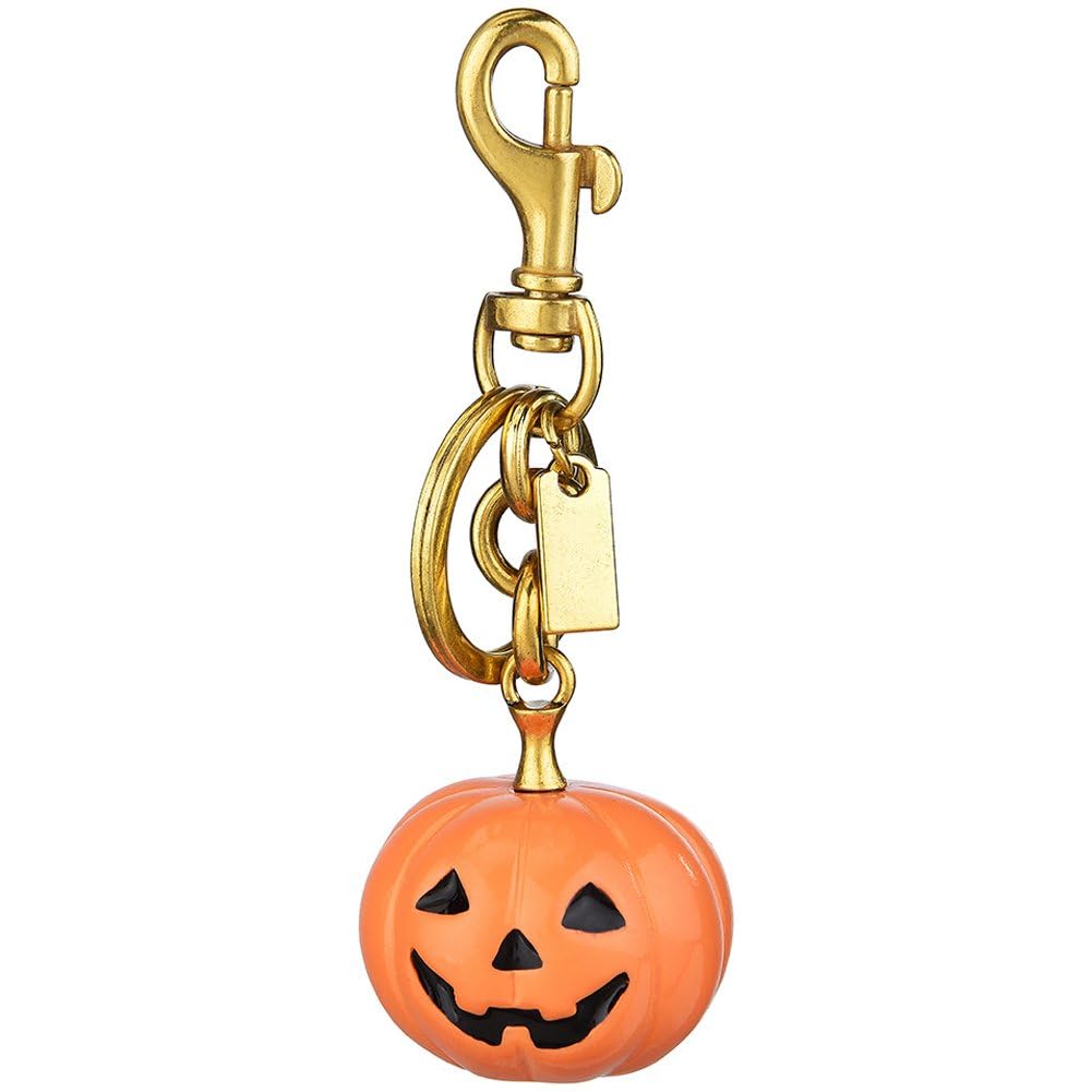 Casiler Orange Pumpkin Halloween Keychain, Lobster Clasp Spooky Bag Charm for Purse Backpack Holiday Party Favor