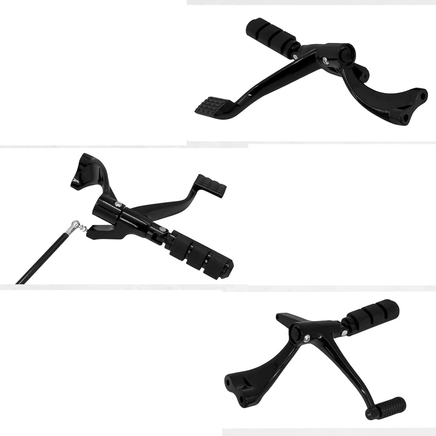 Practical Forward Control Complete Components, Waterproof Kit, Suitable for Motorcycles(Black)