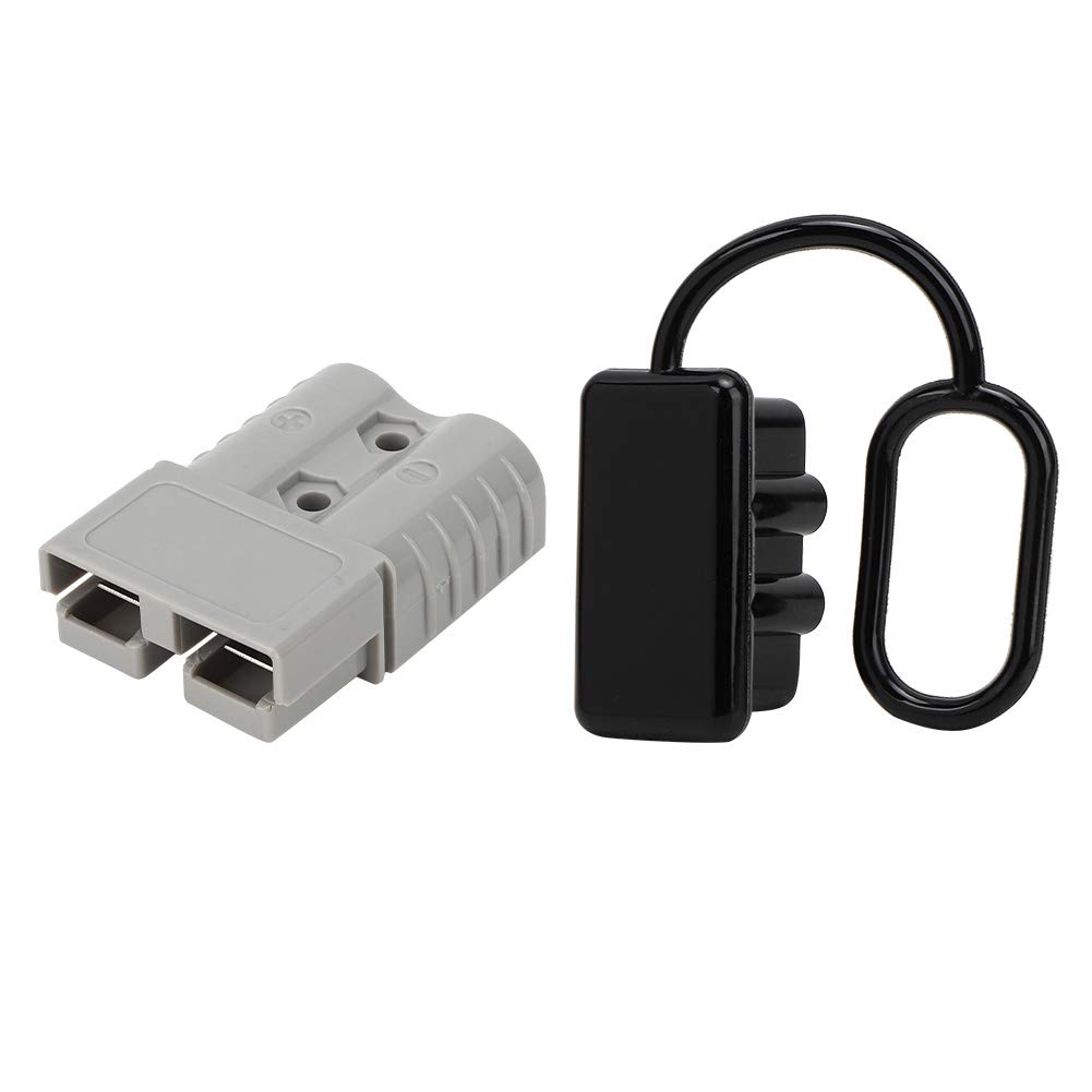 Connecteurs d'alimentation à déconnexion rapide de batterie 120A, prise électrique DC600V Max 4 AWG avec couvercle d'adaptateur + poignée pour chariot élévateur à remorque de treuil de récupération, c