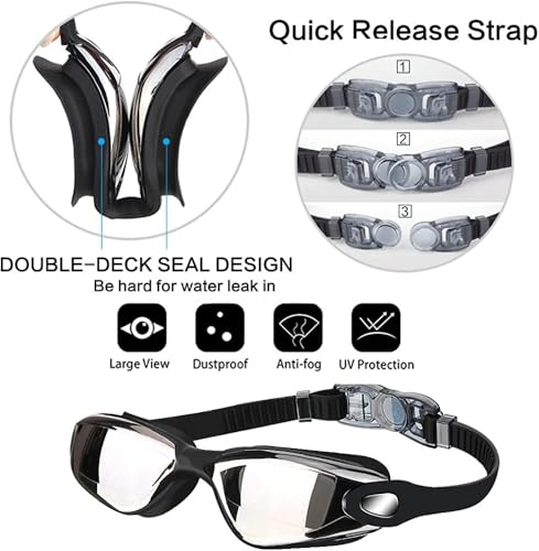Image of Leosportz 4 in 1 Swimming Kit for Kids - Swimming Cap, Swimming Googles, Earplugs and Noseplugs Set | UV and Anti Fogg Protection Googles | Silicon Non Sip with New Memory Technology (Pink)