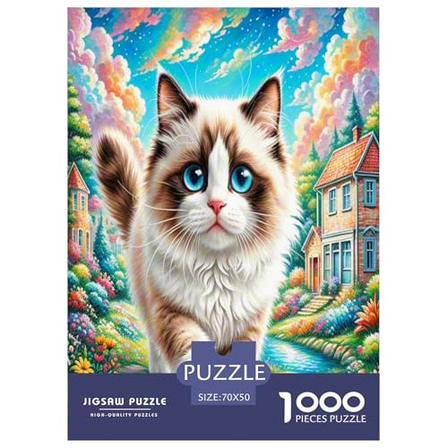 Puzzle imposible de gato Ragdoll de 1000 piezas: obra de arte y reto mental para adultos