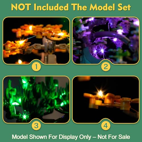 Image of LocoLee Light kit Compatible with Lego 10373 Mini Bonsai Trees Botanicals - No Model Only Light, LED Lighting Accessories Compatible with Lego 10373 Mini Bonsai