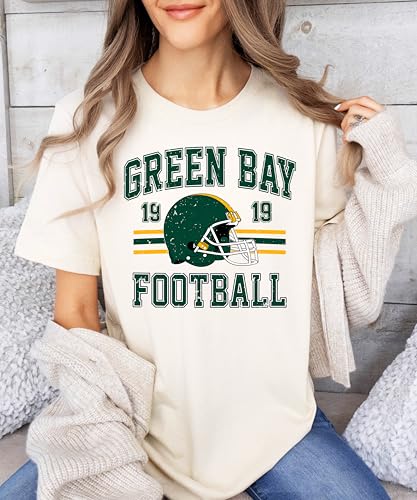 Vintage Green Bay 1919 Football Shirt for Men Women and Kids Distressed Green and Gold Tee4
