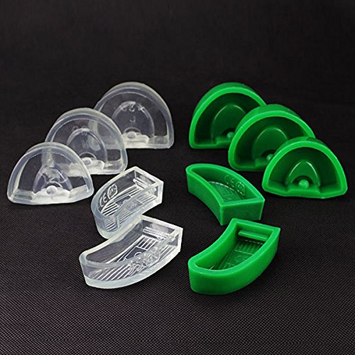 airgoesin Silicone Base Molds Plaster Model Former Transparent Green Dental Lab Plaster Model Former 2 Sets/10Pcs