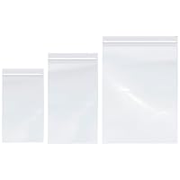 Vista 11 de Plymor 2" x 3" (100), 3" x 4" (100), 4" x 6" (100), Paquete Variado de 4 Mil de Grosor Bolsas de Plástico Resistentes con Cierre de Cremallera