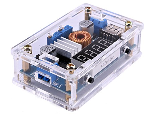 Yeeco DC Buck Converter DC-DC Step Down Voltage Converter 7-36V to 1.25-32V Adjustable Step Down Power Supply Module Volt Regulator Board Buck Transformer with LED Display & CC CV Mode