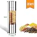Produktbild PGFUN Gewürzmühle Salz und Pfeffermühle 2 in 1 Salz und Pfeffer Kera mischer Rotor Acryl Body Zubehör für Küche Werkzeug zum Kochen