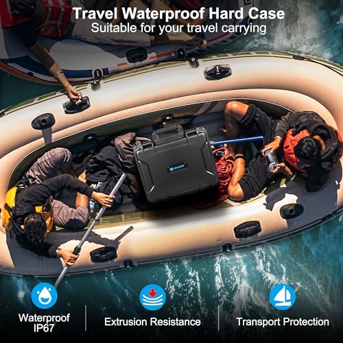 image for Lekufee Waterproof Hard Carrying Case for DJI Avata 2 Drone,Fly More C