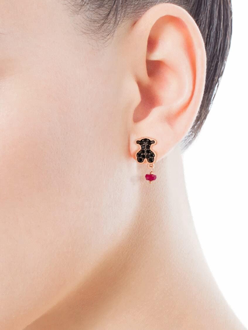 Rose Vermeil Silver Motif Earrings