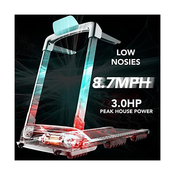 OVICX-Q2S-Folding-Portable-Treadmill-Compact-Walking-Running-Machine-for-Home-Gym-Workout-Electric-Treadmills-with-LED-Display-Device-Holder-Treadmill-for-Small-Spaces-30HP-Weight-Capacity-265-Ibs OVICX Q2S Folding Portable Treadmill Compact Walking Running Machine for Home Gym Workout Electric Foldable Treadmills with LED Display Phone Holder for Small Spaces 3.0HP Weight Capacity 300 lbs