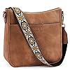 BOSTANTEN Crossbody Bags for Women Trendy Vegan Leather Hobo Purses Shoulder Handbags Wide Shoulder Strap