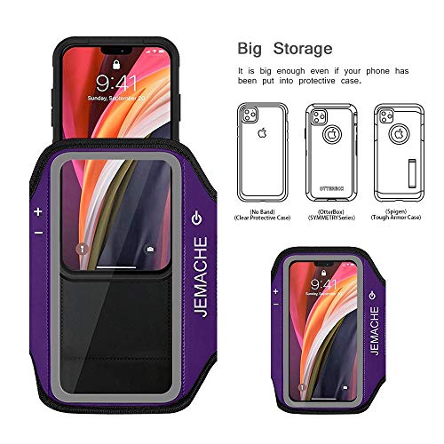 Brassard étanche pour iPhone 12 violet avec porte-clé intégré - 6