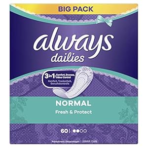 Always Dailies inlegzolen, normaal, 60 stuks