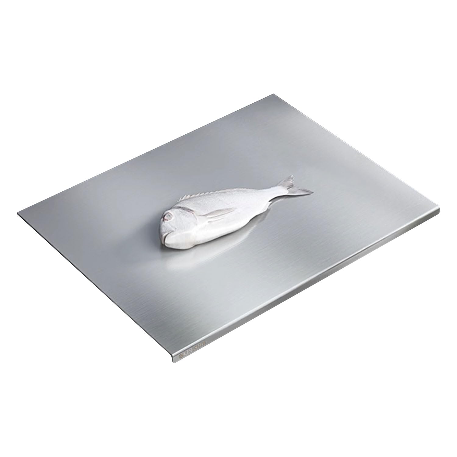 INOXLM Plaque Inox 40x50 Cm | Planche à Découper Professionnelle AISI 304 Antiadhésive Et Antibactérienne Made In Italy