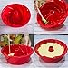 DODXIAOBEUL 6 1/2 Inch Silicone Baking Molds,Grade Fluted Round Cake Pan,Non-Stick Cake Pan for Bread,Gelatin,Jello,Baking Tools Cake Decorating Plate,DIY Baking Tool Red