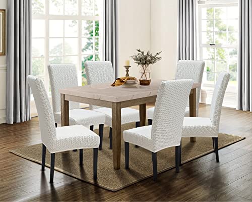 Springrico SCCJ-000 2 Pack Dining Room Chair Covers With Seat Belt, Stretch Parsons Chair Slipcover Washable Kitchen Dining Chair Cover Removable Seat Protector Set Of 2 thumb #2