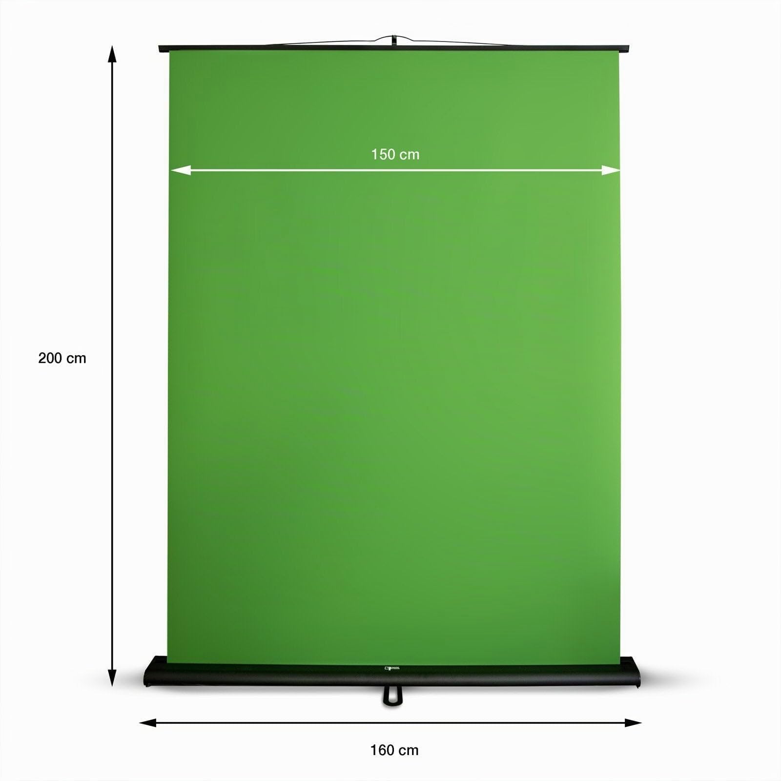 Telón de fondo fotográfico extensible | Green Screen | Lienzo para fotografía, vídeo y TV | Fondo de estudio fotográfico | Plegable y fácil de transportar (150 x 200 cm)