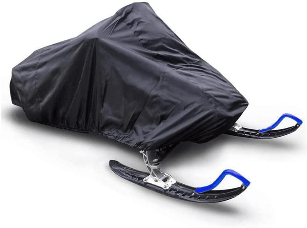 FLR Snowmobile Cover 143x50x47inches Black Dustproof Sled Cover Protection for Snowmobile or Snow Motorcycle