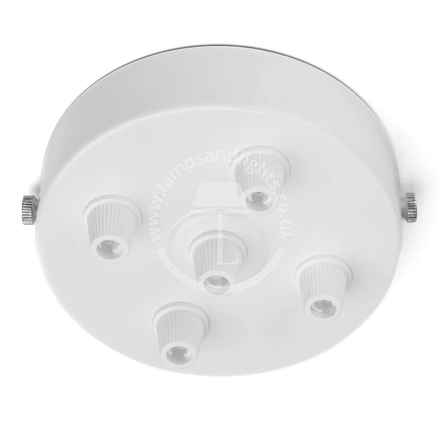 Lamps And Lights White Ceiling Roses In Black And With Five Outlets (White)