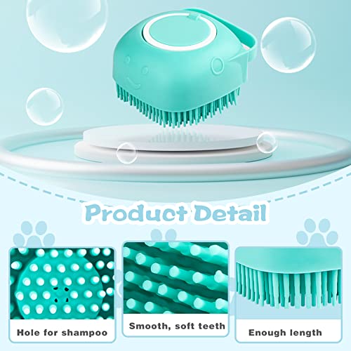 FUYIHGL Shampoo Bürste Bubble Brush für Baden Hundeseife mit Seifenspender Dusche Bürste Silikon mit Loop Handle für Haustiere Hunde Katzen Doggie