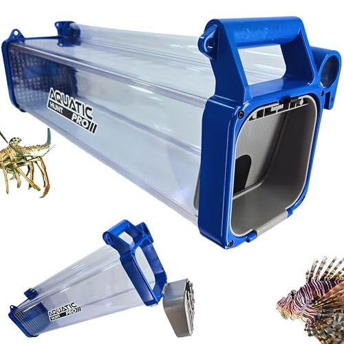 Aquatic Hunt Pro Lionfish Locker High-Capacity Lionfish Containment Unit for Divers | Fast Drainage, Spear/Snare Storage, Durable & Versatile for Lionfish Hunting & Lobster Collection (Blue), 30''